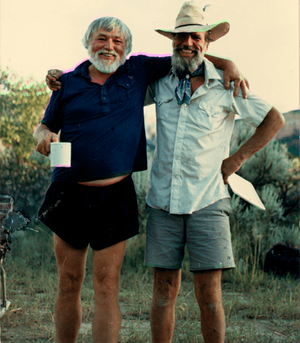 Ed & Jack, at their campsite on the Chama River, 1980-something (Photo: Katherine Loeffler)