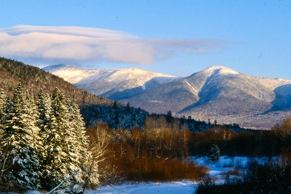 Winter in White Mountains National Forest; New Hampshire;