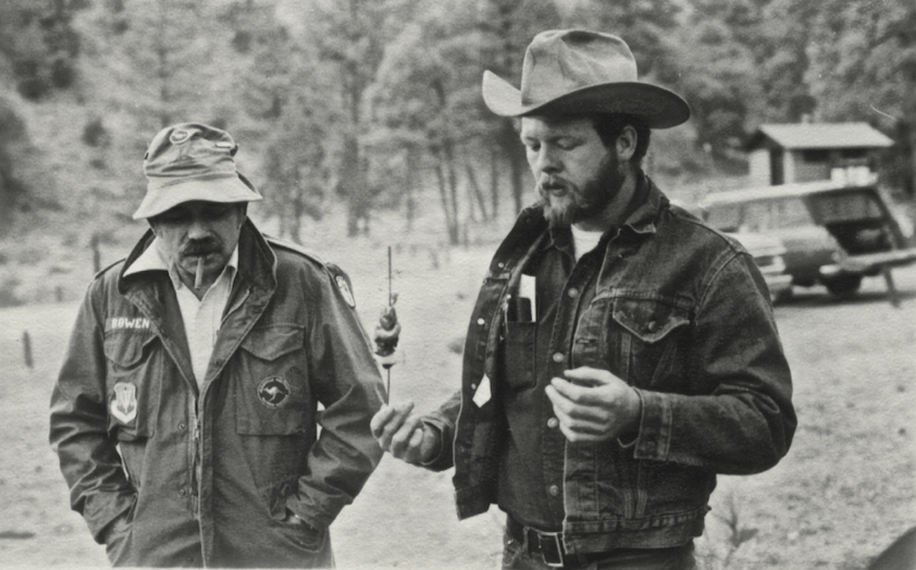 Dave with Maj. John Bowen (ret.) at a NMWSC retreat in the 1970s