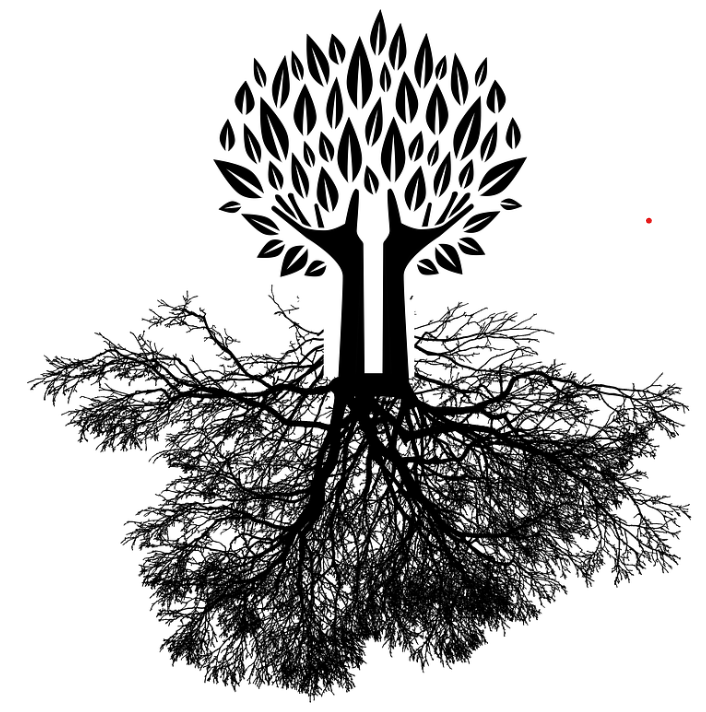 Graphic: Tree with many roots