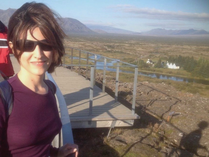The author at Iceland's Þingvellir National Park, site of the Mid-Atlantic Ridge: "It is symbolic of my position in the rewilding world – straddling the divide between North America and Europe."
