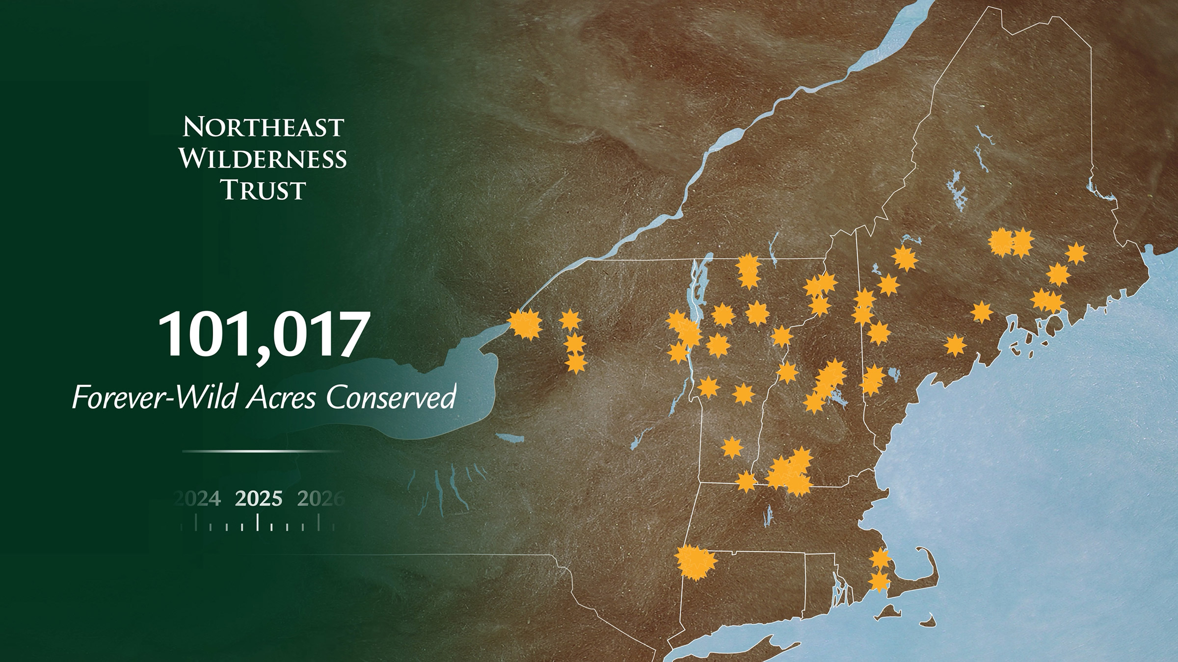 Northeast Wilderness Trust 100k Map, 2025